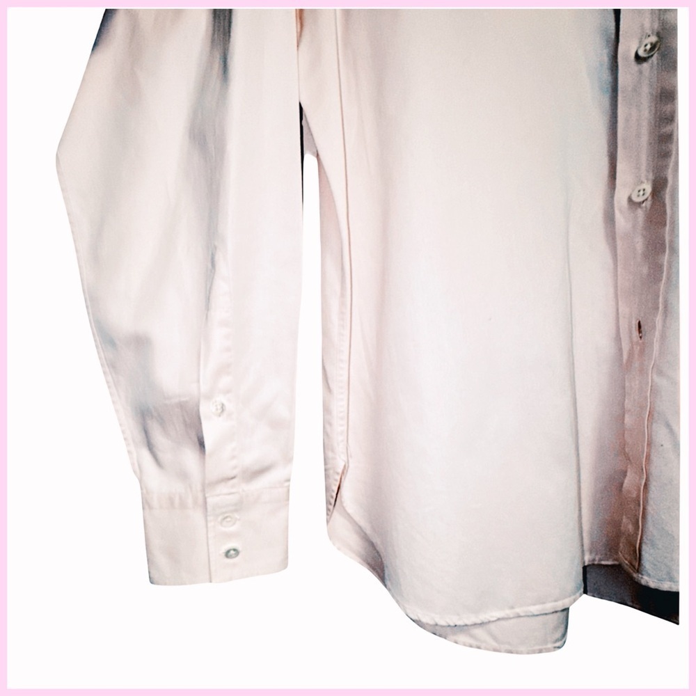 Brioni Men’s Pure Cotton Dress Shirt. Pink. 44” x 17.5” - Picture 6 of 10